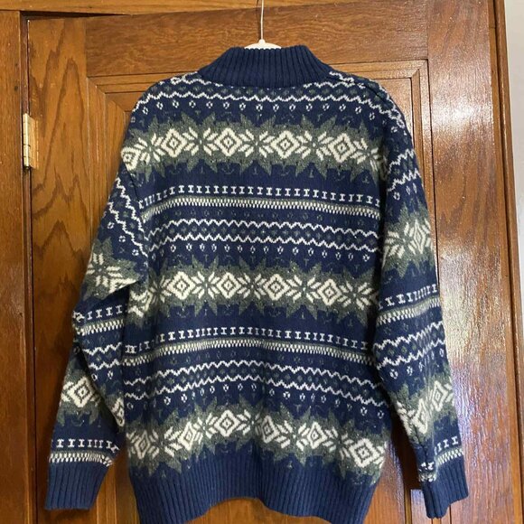 Vintage 90's 100% Wool Pendleton Quarter Zip Sweater - Picture 6 of 6